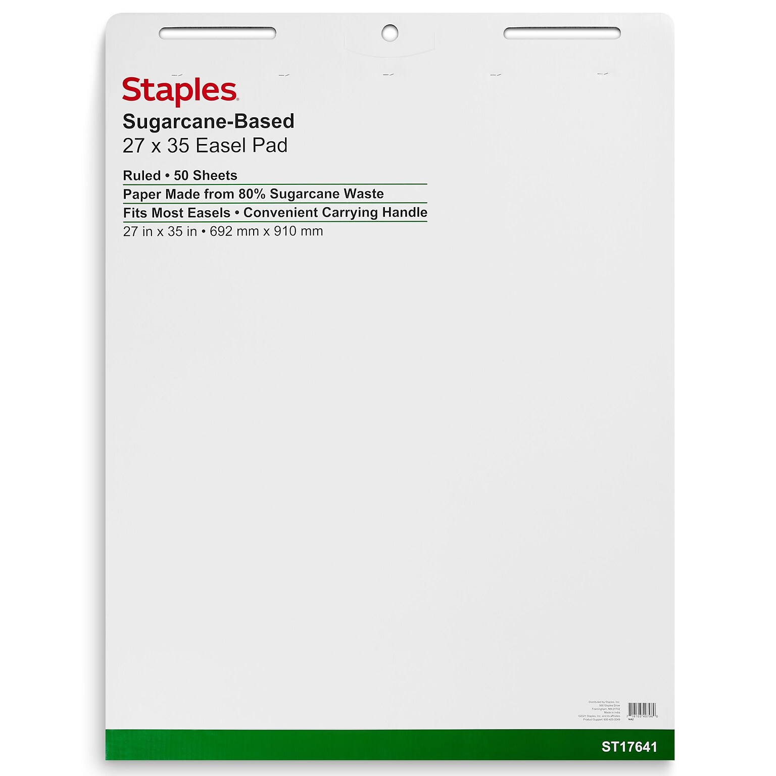 Staples Easel Pads, 27 x 35, White, 50 Sheets/Pad, 4 Pads/Carton (ST17641)