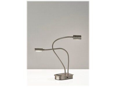 Adesso Eternity LED Desk Lamp, 20.75", Brushed Steel (5026-22)