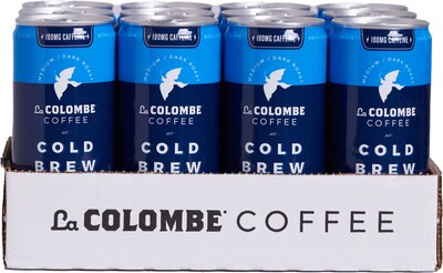 La Colombe Brazilian Caffeinated Cold Brew Coffee, Dark Roast, 9 oz., 12/Carton (PPPURC1205)