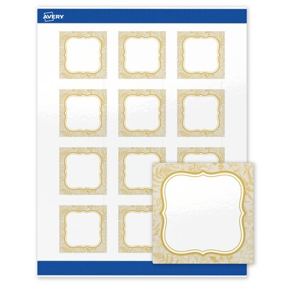 Avery Square Laser/Inkjet Multipurpose Labels, 2 x 2, White, 120/Pack (19479371076)