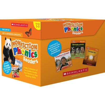 Scholastic Teaching Solutions Nonfiction Phonics Readers Set 4: Advanced Concepts Boxed Set, 126/Set