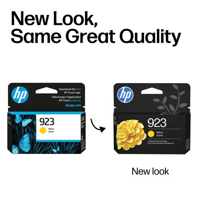 HP 923 Yellow Standard Yield Ink Cartridge, Prints Up to 400 Pages (4K0T2LN)