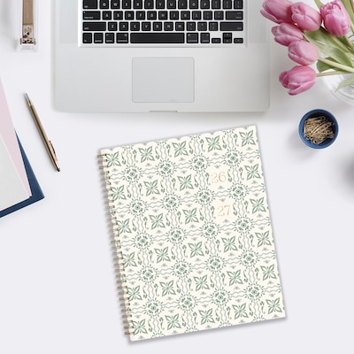 2026-2027 Blue Sky Pappagallo 8" x 11" Academic Year Weekly & Monthly Planner, Plastic Cover, Green (161658)