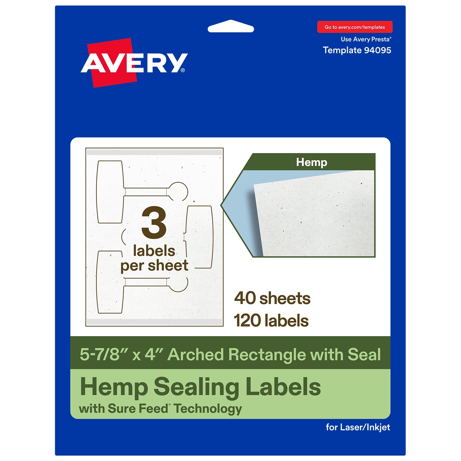 Avery Laser/Inkjet Multipurpose Labels, 5-7/8 x 4, Off-White, 120 Labels/Box (19479370818)
