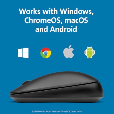 Kensington SureTrack Dual Wireless Ambidextrous Mouse, Black (K75298WW)