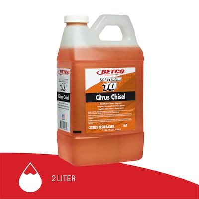 Betco Fastdraw 10 Citrus Chisel Cleaner/Degreaser, Citrus Scent, 67.6 oz., 4/Carton (BET1674700)