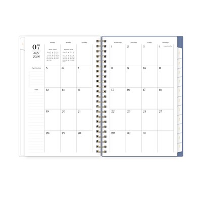 2026-2027 Blue Sky Sincerely Jules Mahana Blue 5" x 8" Academic Year Weekly & Monthly Planner, Plastic Cover (161391)