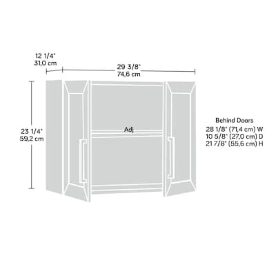 Sauder HomePlus 23"H Wall Cabinet, Soft White (442985)