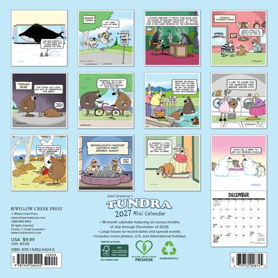 2027 Willow Creek Tundra 7 x 7 Monthly Wall Calendar, Assorted Colors (64245)