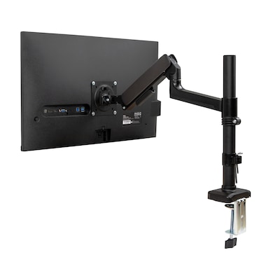 Mind Reader Single Monitor Arm for 13 - 32 Monitor, Gas Spring VESA Desk Mount, Black, (AGTILT-BLK)