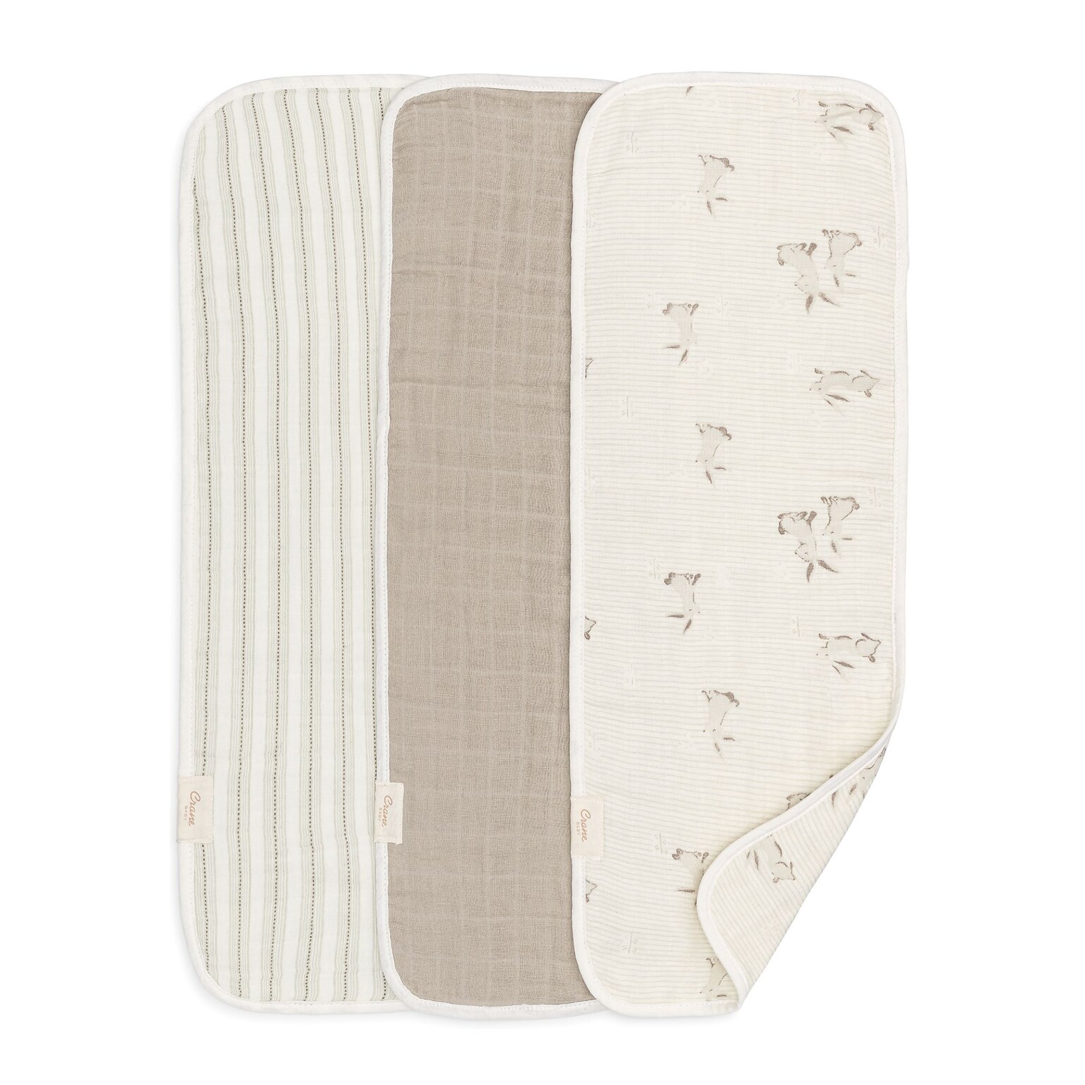 Organic Cotton 3-pc. Bunny Burp Cloth Set