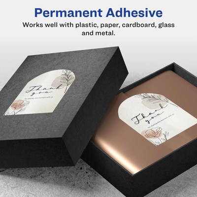 Avery Pearlized Ivory Decorative Edge Multipurpose Labels, 4.75" x 3.5", Ivory, 400/Box (94600)
