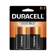 Duracell Coppertop Alkaline Battery, D, 2/Pack (DURMN1300B2Z)