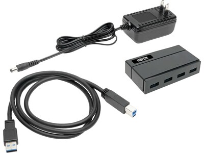 Tripp Lite 4-Port USB 3.0 Hub, Black (U360-004-2F)