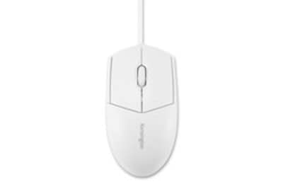 Kensington Pro Fit Washable Wired Mouse Ambidextrous Optical Mouse, White (K75240US)