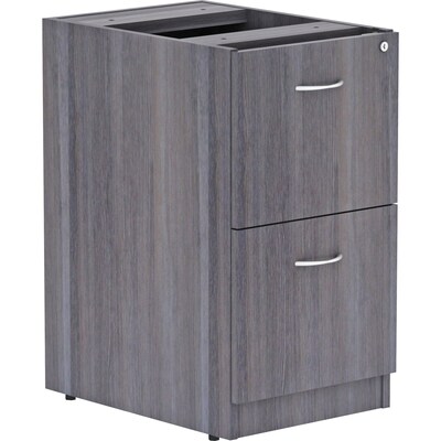 Lorell Essentials Series File/File Fixed File Cabinet, Letter/Legal Size, Weathered Charcoal, (LLR69559)