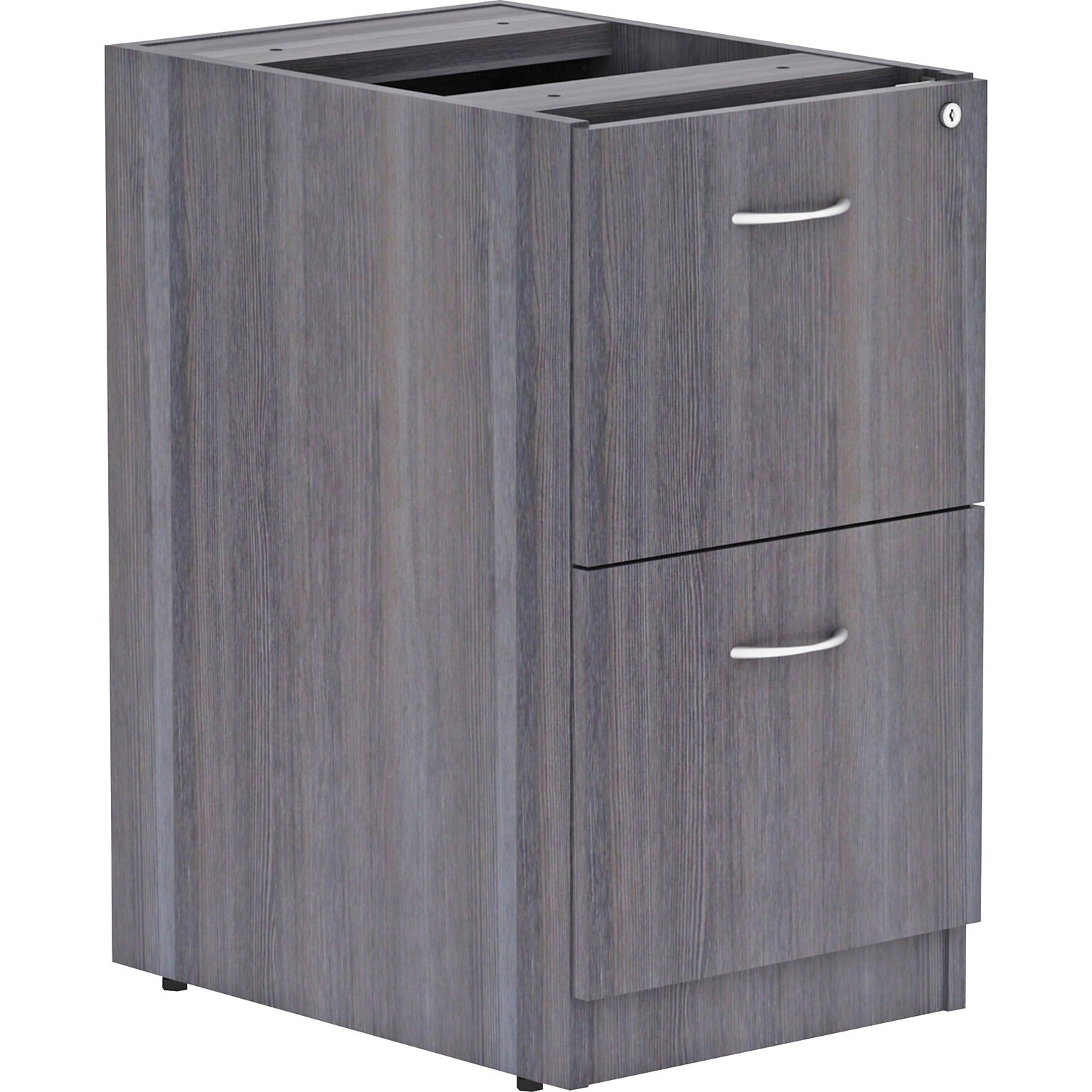 Lorell Essentials Series File/File Fixed File Cabinet, Letter/Legal Size, Weathered Charcoal, (LLR69559)