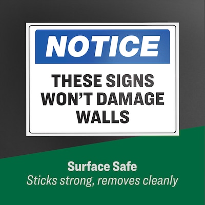 Avery Surface Safe Laser/Inkjet Label Safety Signs, 5" x 7", White, 2 Labels/Sheet, 15 Sheets/Pack (61511)