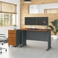 Bush Business Furniture Cubix 48W Desk, Natural Cherry/Slate (WC57448)