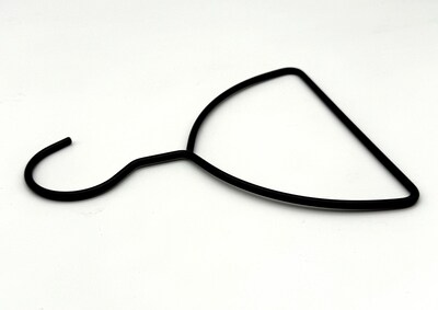 Nahanco Metal Clothes Hangers, Black, 100/Carton (AHLHMB)