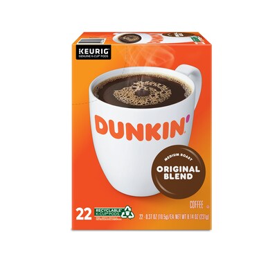 Dunkin Original Blend Coffee Keurig® K-Cup® Pods, Medium Roast, 22/Box (400845)