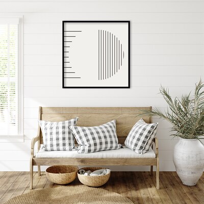 Amanti Art Modern Statement Stripes 1 by The Creative Bunch Studio Wood Framed Wall Art Print, 33" x 33" (A42677159953)