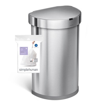 simplehuman Code V Custom Fit Drawstring Blue Recycling Trash Bag