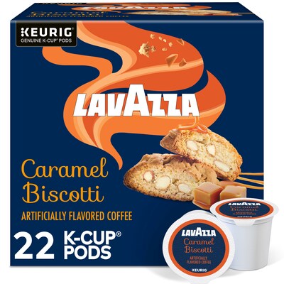 Lavazza Caramel Biscotti Coffee, Keurig® K-Cup® Pods, Light Roast, 22 Pods/Box (5000384732)