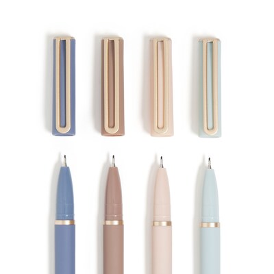 U Brands Catalina Pens Pen, Medium Point, 0.7mm, Black Ink, 4/Pack (7455U04-24)