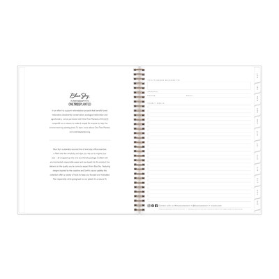 2026 Blue Sky Green Earth Freya Lilac 8.5" x 11" Calendar Year Weekly & Monthly Planner, Plastic Cover (153757)