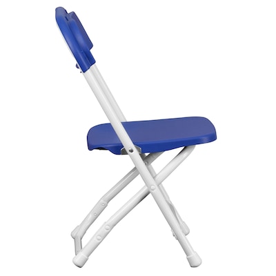 Flash Furniture Plastic Kids Folding Chair, Blue, 2 Pieces (2YKIDBL)