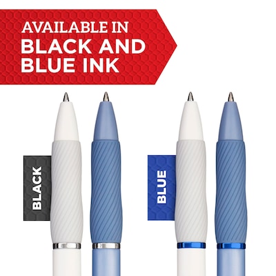 Sharpie S-Gel Retractable Pens, Medium Point, 0.7mm, Black Ink, 8/Pack (2169764)