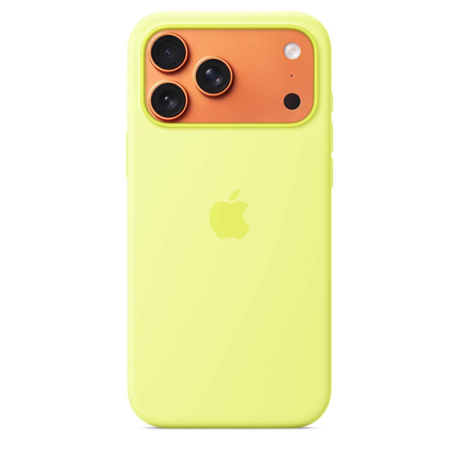 Apple Silicone MagSafe Phone Case for iPhone 17 Pro Max, Neon Yellow (MGFM4ZM/A)