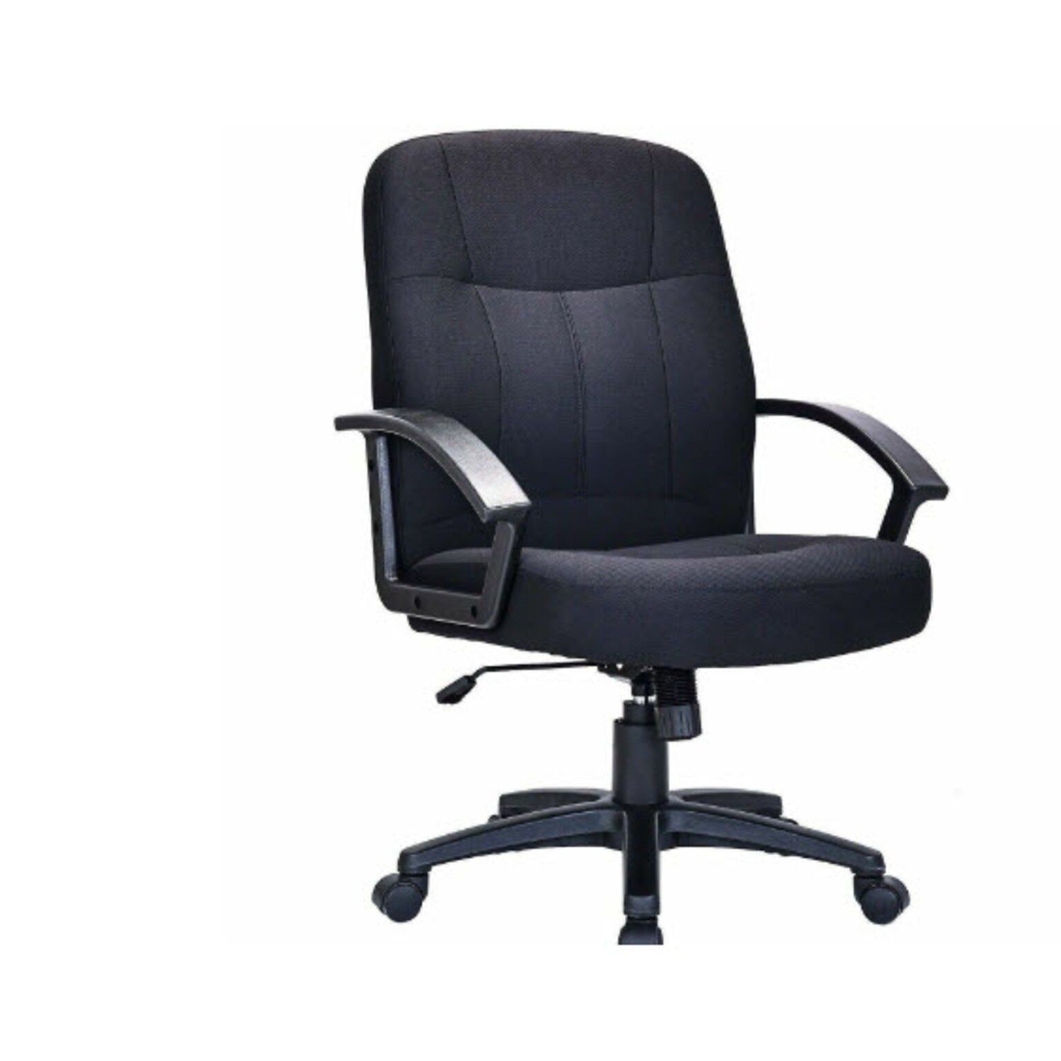 Lorell Executive Upholstered Mid-Back Chair, Black (LLR84552)