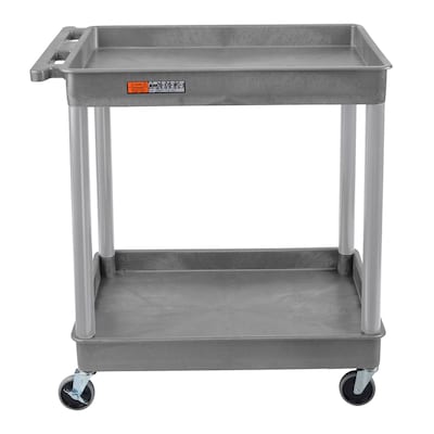 Luxor ENDURA XL 2-Shelf Utility Cart, Gray (TC11-G)