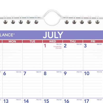 2026-2027 AT-A-GLANCE 8" x 11" Academic Monthly Wall Calendar, Purple/Red (AY1-28-27)