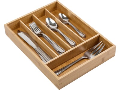 Honey-Can-Do Bamboo Silverware Drawer Organizer, Brown (KCH-07643)