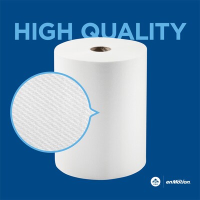 enmotion Hardwound Paper Towels, 1-ply, 800 ft./Roll, 6 Rolls/Carton (89460)