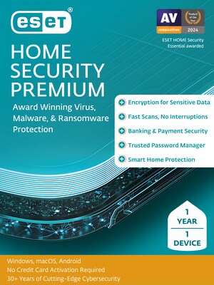 ESET Home Security Premium 2025 for 1 User, Windows/macOS, Download (RTL-EHSP-N1-1-1-XLS)