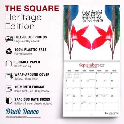 2027 BrownTrout Live with Intention 12" x 12" Monthly Wall Calendar (9798330713318)