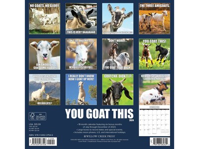 2024 Willow Creek You Goat This 12 x 12 Monthly Wall Calendar (37546)