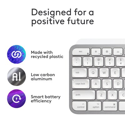 Logitech MX Keys S Wireless Keyboard, Pale Gray (920-011622)