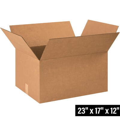 23 x 17 x 12 Shipping Boxes, 32 ECT, Brown, 10/Bundle (231712)