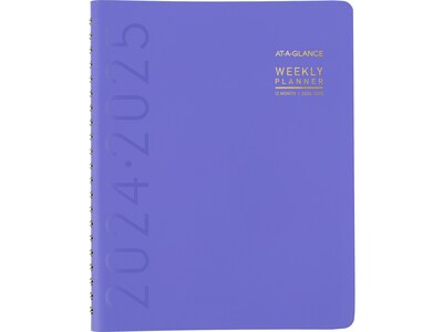 2024-2025 AT-A-GLANCE Contemporary 8.25 x 11 Academic Weekly & Monthly Planner, Faux Leather Cover