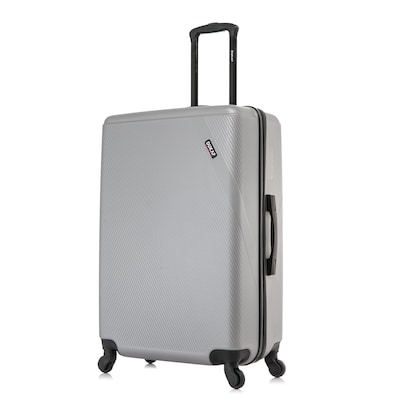DUKAP Discovery 29.52 Hardside Suitcase, 4-Wheeled Spinner, TSA Checkpoint Friendly, Silver (DKDIS00L-SIL)