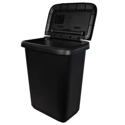 Hefty Dual Function XL Trash Can, 20.4 Gallons, Black, 2/Pack (HFTCOM2280075-2)