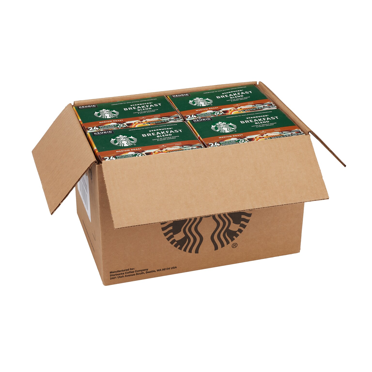 Starbucks Breakfast Blend Coffee Keurig® K-Cup® Pods, Medium Roast, 96/Box (SBK18995CT)