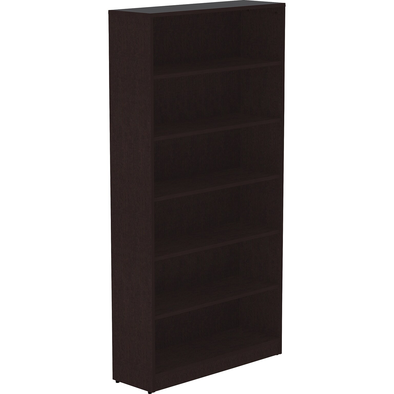 Lorell Essentials 72 6-Shelf Bookcase with Adjustable-Shelves, Espresso Laminate (LLR18228)
