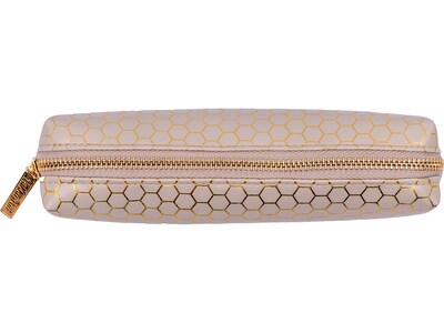 Pukka Pad Haze Faux Leather Zipper Pencil Case, Beige (9981(TE)-HZE)