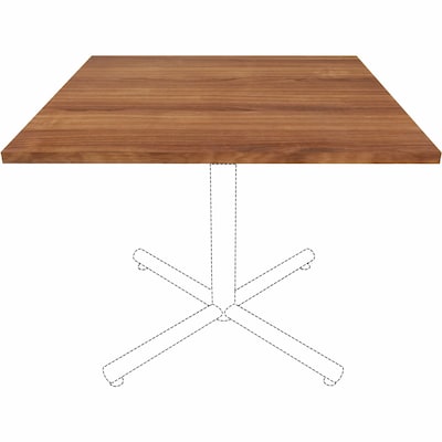 Lorell Essentials Series 36”W x 36”D 1” Thickness Square Table Top, Laminate, Walnut (LLR69961)